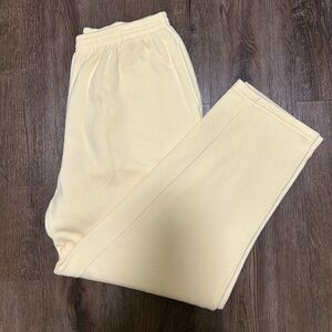 Light Yellow Straight Leg Sweatpants